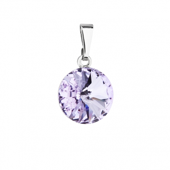 Obrázok pre Evolution Group Prívesok bižutéria so Swarovski krištáľmi fialový okrúhly 54001.3 violet