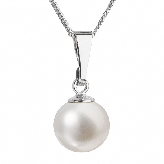Obrázok pre Evolution Group Perlový náhrdelník s retiazkou z pravých riečnych perál biely 22008.1
