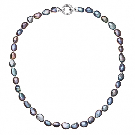 Obrázok pre Evolution Group Perlový náhrdelník z pravých riečnych perál modrý 22027.3