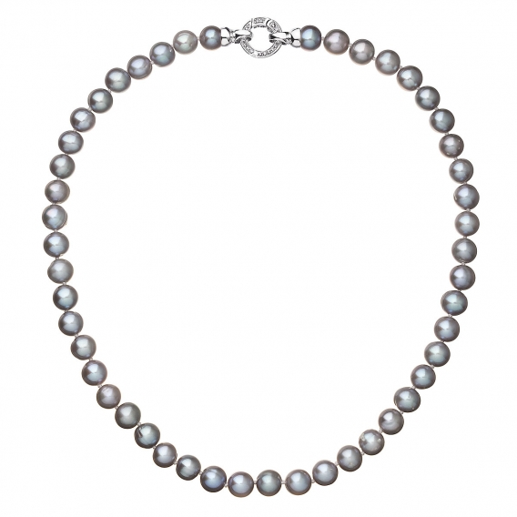 Obrázok pre Evolution Group Perlový náhrdelník z pravých riečnych perál šedý 22028.3