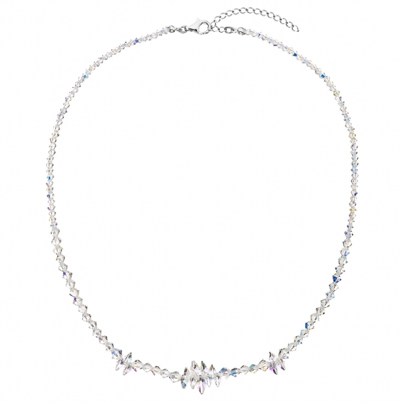 Obrázok pre Evolution Group Strieborný náhrdelník s krištáľmi Swarovski AB efekt strapec 32064.2