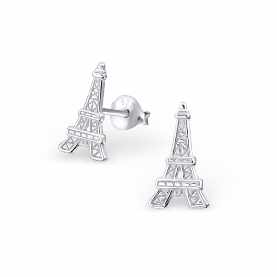 Obrázok pre Strieborné náušnice napichovacie Eiffelova veža