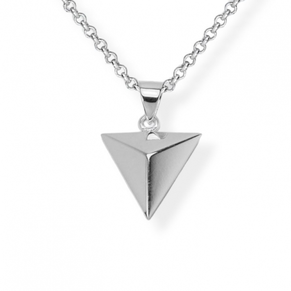 Obrázok pre Strieborný prívesok 3D trojuholník