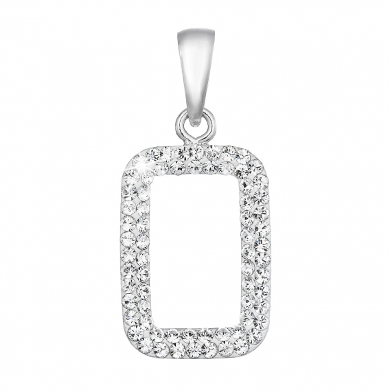 Obrázok pre Strieborný prívesok s krištálmi Swarovski v bielej farbe 74073.1