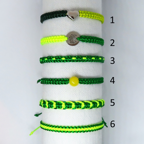 Obrázok pre Náramok pletený zelený - rôzne vzory