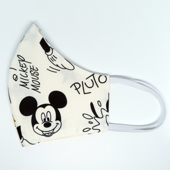 Obrázok pre Bavlnené rúško - Disney Mickey žlté / sivé hviezdy