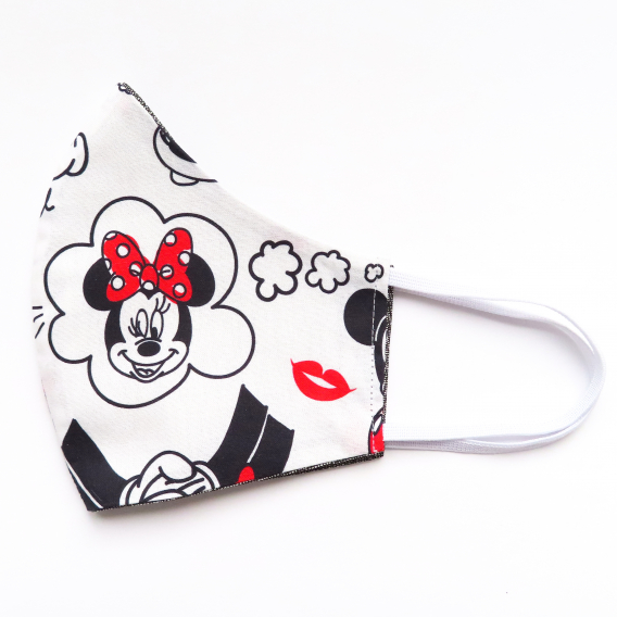 Obrázok pre Bavlnené rúško - Disney Mickey červené / sivý melír
