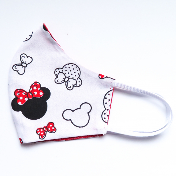 Obrázok pre Bavlnené rúško - Disney Mickey siluety / červená