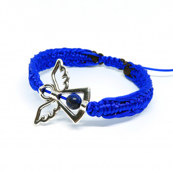 Obrázok pre Náramok pletený modrý Anjel Lapis Lazuli