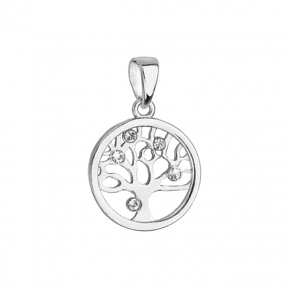 Obrázok pre Strieborný prívesok so Swarovski kryštálmi strom života 34258.1