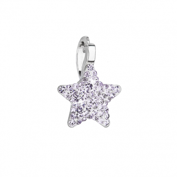 Obrázok pre Strieborný prívesok s Preciosa kryštálmi fialová hviezdička 34260.3 violet