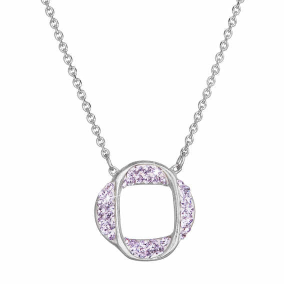 Obrázok pre Strieborný náhrdelník s kryštálmi Swarovski fialový 32016.3 violet