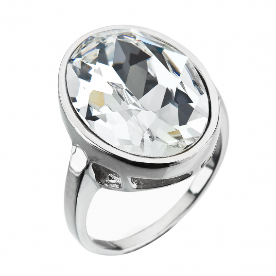 Obrázok pre Strieborný prsteň s kryštálom Preciosa biely 35036.1 crystal