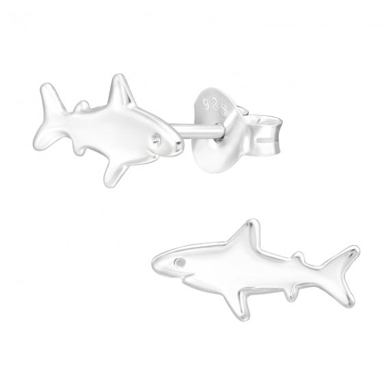 Obrázok pre Strieborné náušnice napichovacie Žraloky