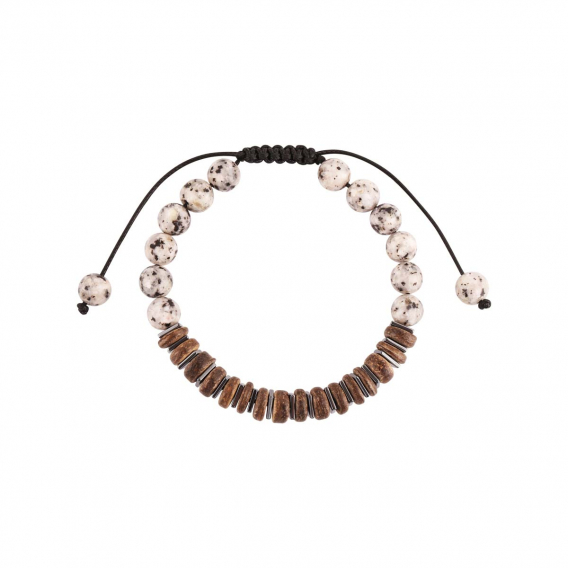 Obrázok pre Bižutérny náramok s minerálnym kameňom a drevom 53062.3