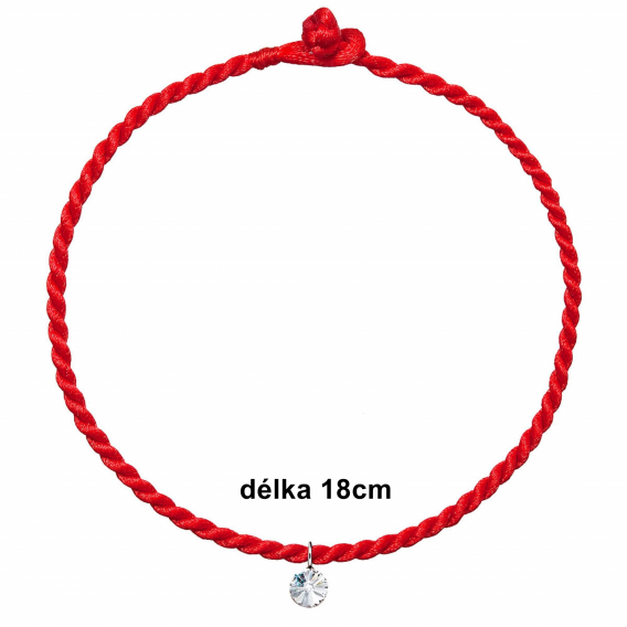 Obrázok pre Červený Kabbalah náramok s kryštálom Swarovski 73031.1 - 18cm