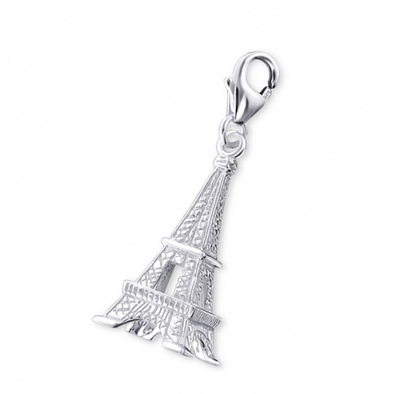 Obrázok pre Strieborný prívesok s karabínkou - Eiffelova veža