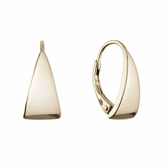Obrázok pre Jednoduché pozlátené náušnice trojuholníky 61074