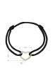 Obrázok pre Kabbalah náramok s pozláteným srdcom 13093.3 black