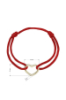 Obrázok pre Kabbalah náramok s pozláteným strieborným srdcom 13093.3 red