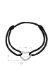 Obrázok pre Kabbalah náramok so strieborným srdcom 13093.3 black