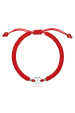 Obrázok pre Kabbalah náramok so strieborným štvorlístkom 13001.3 červený