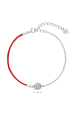 Obrázok pre Kabbalah náramok strieborný okrúhly kryštály 13004.3 červený