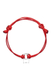 Obrázok pre Kabbalah náramok strieborný štvorček 13003.3 červený