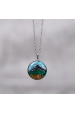 Obrázok pre Náhrdelník hory s tyrkysom a malachitom 42040.3 oceľ