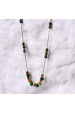 Obrázok pre Náhrdelník oceľový s africkým malachitom 42031.3