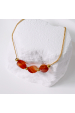 Obrázok pre Náhrdelník s červeným achátom 42036.3 oceľ