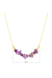 Obrázok pre Náhrdelník s kameňom ametyst 42037.3 oceľ