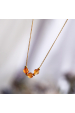Obrázok pre Náhrdelník s oranžovým achátom 42036.3 oceľ