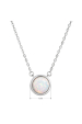 Obrázok pre Náhrdelník so syntetickým bielym opálom okrúhly 12065.1 white