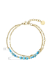 Obrázok pre Náramok oceľový s modrým tyrkysom 43103.3