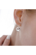Obrázok pre Náušnice bižutérie s Preciosa kryštály biele okrúhle 51002.1
