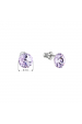 Obrázok pre Náušnice bižutérie so Swarovski kryštálmi fialové okrúhle 51037.3 violet
