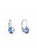 Obrázok pre Náušnice bižutérie so Swarovski kryštálmi modré okrúhle 51031.3 sapphire