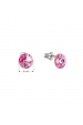 Obrázok pre Náušnice bižutérie so Swarovski kryštálmi ružové okrúhle 51037.3 rose