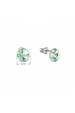 Obrázok pre Náušnice bižutérie so Swarovski kryštálmi zelené okrúhle 51037.3