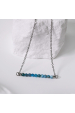 Obrázok pre Oceľový náhrdelník tyrkysový 42038.3