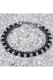 Obrázok pre Oceľový náramok s achátom 43085.3 čierny