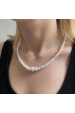 Obrázok pre Perlový náhrdelník biely s Preciosa kryštály 32006.1