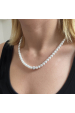 Obrázok pre Perlový náhrdelník biely s Preciosa kryštály 32063.1