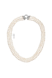 Obrázok pre Perlový náhrdelník trojradový z pravých riečnych perál biely 22035.1
