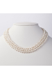 Obrázok pre Perlový náhrdelník trojradový z pravých riečnych perál biely 22035.1