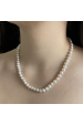 Obrázok pre Perlový náhrdelník z pravých riečnych perál biely 22006.1