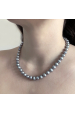 Obrázok pre Perlový náhrdelník z pravých riečnych perál šedý 22028.3