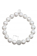 Obrázok pre Perlový náramok biely s kryštálmi Swarovski 33074.1