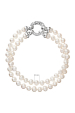 Obrázok pre Perlový náramok dvojradový z pravých riečnych perál biely 23013.1
